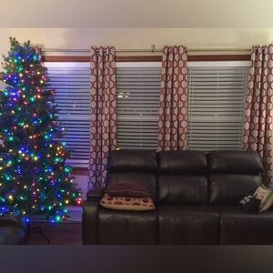 Single Curtain Panel, 4 available, pre-owned, approx 84" X 49" wide per panel.